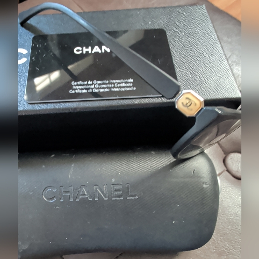 CHANEL Black Rectangular Women's Optical Glasses … - image 5